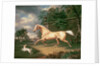 A Palomino frightened by an oncoming storm with a Spaniel, 1814 by Charles Towne