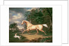 A Palomino frightened by an oncoming storm with a Spaniel, 1814 by Charles Towne