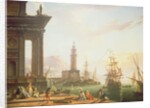 A Mediterranean Port Scene, 1752 by Charles Francois Lacroix de Marseille