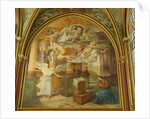 The West Wall of the Rayonnant chapel of the Abbey with The Annunciation, 16th-19th century by Francesco Primaticcio