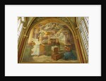 The West Wall of the Rayonnant chapel of the Abbey with The Annunciation , 16th-19th century by Francesco Primaticcio