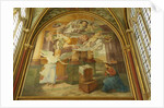 The West Wall of the Rayonnant chapel of the Abbey with The Annunciation , 16th-19th century by Francesco Primaticcio