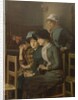 Young girls at church by Marie Mrs Dujardin-Beaumetz Petiet