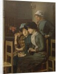 Young girls at church by Marie Mrs Dujardin-Beaumetz Petiet