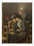 Young girls at church by Marie Mrs Dujardin-Beaumetz Petiet