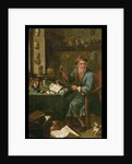 The Alchemist's study by David the Elder Teniers