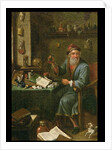 The Alchemist's study by David the Elder Teniers