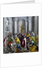Christ driving the merchants from the temple painting by Domenikos Theotokopoulos dit Le Greco - Christ Driving the Traders from the Temple by El (1541-1614) Greco