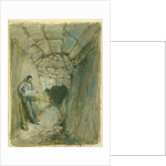 Rock-cut Conduit Under Robinson's Arch, Jerusalem, 1871 (w/c & pencil on paper by William 'Crimea' Simpson