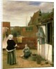A Woman and a Maid in a Courtyard, c.1660-61 by Pieter de Hooch