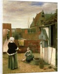 A Woman and a Maid in a Courtyard, c.1660-61 by Pieter de Hooch