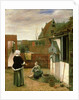 A Woman and a Maid in a Courtyard, c.1660-61 by Pieter de Hooch