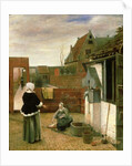 A Woman and a Maid in a Courtyard, c.1660-61 by Pieter de Hooch
