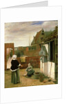 A Woman and a Maid in a Courtyard, c.1660-61 by Pieter de Hooch