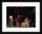 Woman with child and maid, 1663-65 by Pieter de Hooch