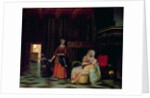 Woman with child and maid, 1663-65 by Pieter de Hooch