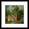 A lady and a gentleman in the Garden with two children c. 1742 by Nicolas Lancret