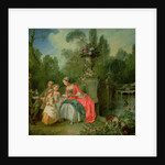 A lady and a gentleman in the Garden with two children c. 1742 by Nicolas Lancret