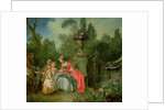 A lady and a gentleman in the Garden with two children c. 1742 by Nicolas Lancret