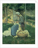 Female Peasant Carding Wool, 1875 by Camille Pissarro