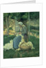 Female Peasant Carding Wool, 1875 by Camille Pissarro