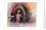Woman with arms outstretched by Odilon Redon