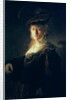 Young Woman in Fancy Dress by Rembrandt Harmensz. van Rijn