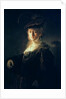 Young Woman in Fancy Dress by Rembrandt Harmensz. van Rijn