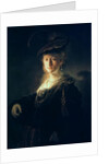 Young Woman in Fancy Dress by Rembrandt Harmensz. van Rijn