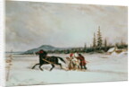 Habitants Sleighing, c.1855 by Cornelius Krieghoff