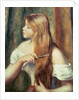 Blonde girl combing her hair, 1894 by Pierre Auguste Renoir