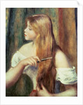 Blonde girl combing her hair, 1894 by Pierre Auguste Renoir
