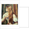 Blonde girl combing her hair, 1894 by Pierre Auguste Renoir