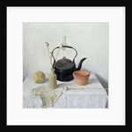 Kettle, Poppyheads and Gourd, Still Life, 1990 by Arthur Easton
