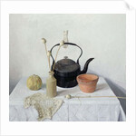 Kettle, Poppyheads and Gourd, Still Life, 1990 by Arthur Easton