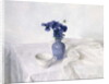 Pansies in a Blue Vase, Still Life, 1990 by Arthur Easton