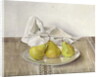 Three Pears on a Plate, Still Life, 1990 by Arthur Easton