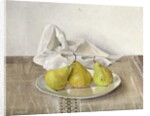 Three Pears on a Plate, Still Life, 1990 by Arthur Easton