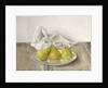 Three Pears on a Plate, Still Life, 1990 by Arthur Easton