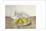 Three Pears on a Plate, Still Life, 1990 by Arthur Easton