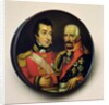 Snuff box with portraits of Arthur Wellesley Duke of Wellington and Gebbard Leberecht Field Marshall, Prince von Blucher by English School