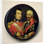 Snuff box with portraits of Arthur Wellesley Duke of Wellington and Gebbard Leberecht Field Marshall, Prince von Blucher by English School