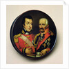 Snuff box with portraits of Arthur Wellesley Duke of Wellington and Gebbard Leberecht Field Marshall, Prince von Blucher by English School