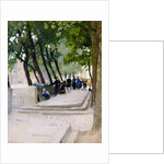 The Book Market Left Bank, Paris, c.1900 by Patrick William Adam