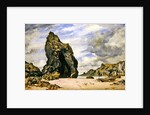 Steeple Rock, Kynance Cove, Lizard, Cornwall, Low Water, 1873 by Edward William Cooke