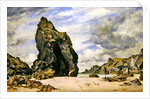 Steeple Rock, Kynance Cove, Lizard, Cornwall, Low Water, 1873 by Edward William Cooke