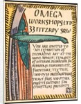 Invitation for the Omega Workshop by Roger Eliot Fry