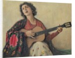 Woman with Guitar by School Greek