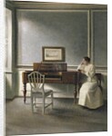 Woman Reading by a Piano, 1907 by Vilhelm Hammershoi