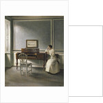 Woman Reading by a Piano, 1907 by Vilhelm Hammershoi